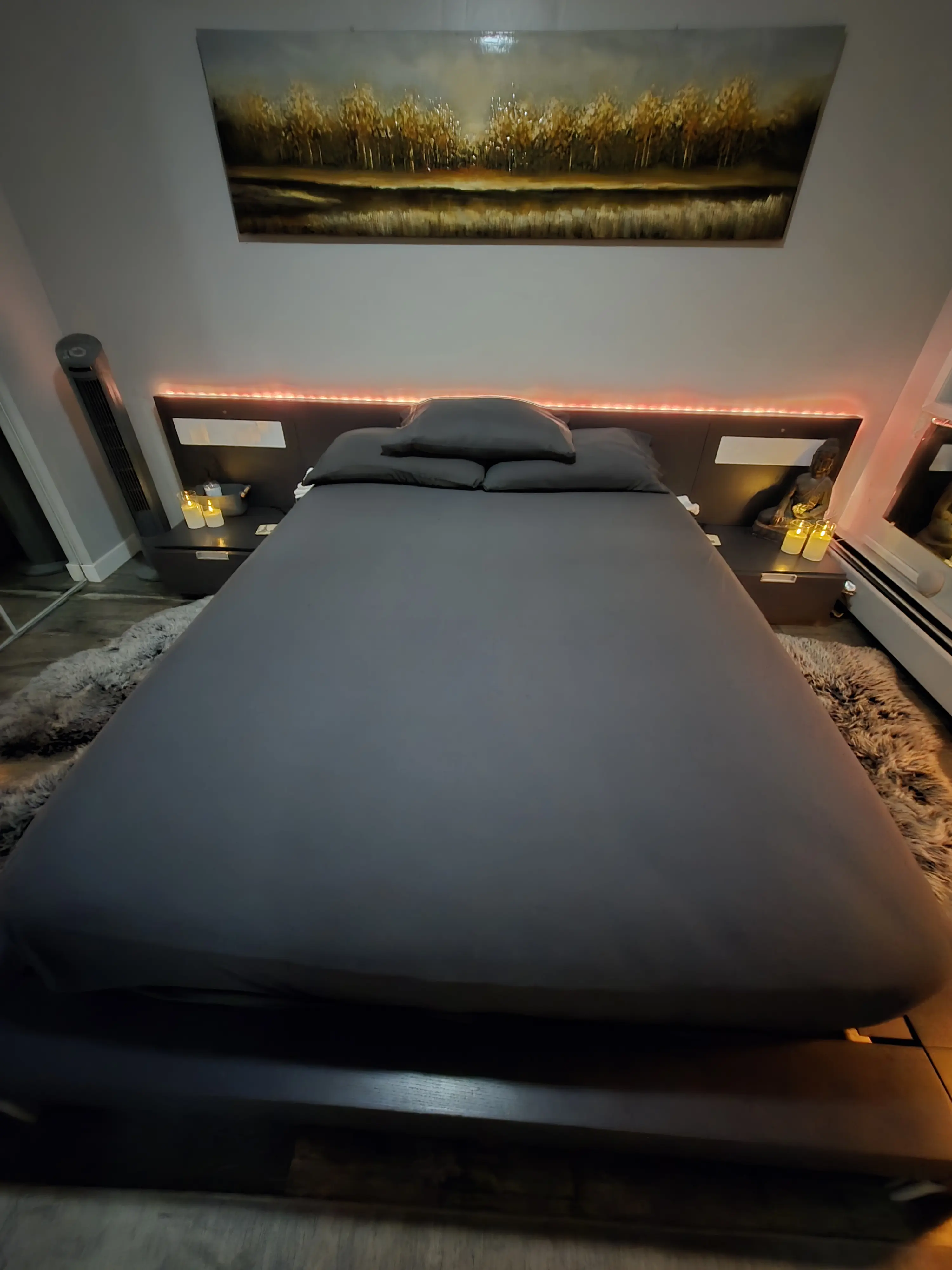 Cozy massage room with a comfortable massage table